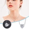 thumbnail image 1 of Heliisoer Ladies Love Diamond Eternal Crystal Gemstone Necklace, 1 of 4