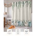 thumbnail image 7 of Shower Curtain, Farm Thanksgiving Pumpkins Eucalyptus Leaf Waterproof Shower Curtain Set with Hooks for Bathroom Showers,Stalls and Bathtubs,36x72In Retro Burlap, 7 of 7