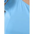 thumbnail image 6 of INSPIRE CHIC Women's One Shoulder Dresses Sleeveless Elegant Bow Cocktail Midi Dress 2XL Light Blue, 6 of 7
