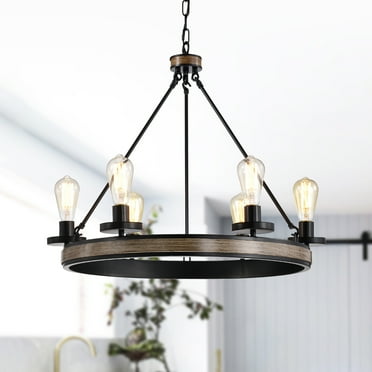 Warehouse Of Tiffany Aalis Matte Black 6 Light Chandelier MD48/6