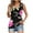 B Black, variant on Women's Casual Sleeveless Printed V-Neck Tank Top Fashionable Blouse