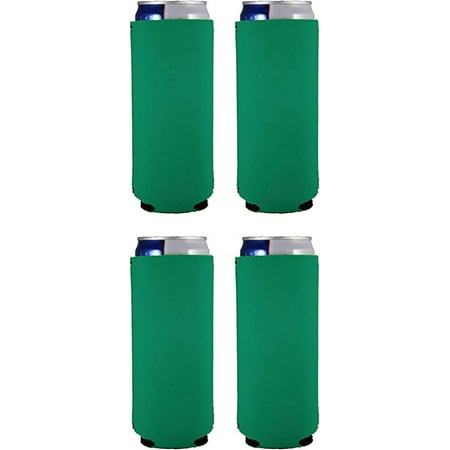 

Blank Neoprene Collapsible Slim Can Coolie (4 Pack Turquoise)