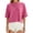 Pink, variant on Half Sleeve Solid Color Women Casual Oversize Knit Pullover Sweater