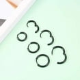 thumbnail image 3 of Nmkwnr 7 Pairs Lightweight Hoop Earrings 316L Stainless Steel Hoop Earrings for Women Men, Black, 3 of 7