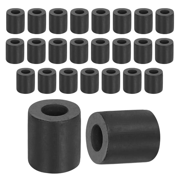 Uxcell 25Pcs Rubber Spacers, 0.43"OD x 0.2" ID Round Anti Vibration Pads Isolation Washer Bushings 0.43" Thick Rubber Washer for Home Appliances Cars Boat Accessories, Black