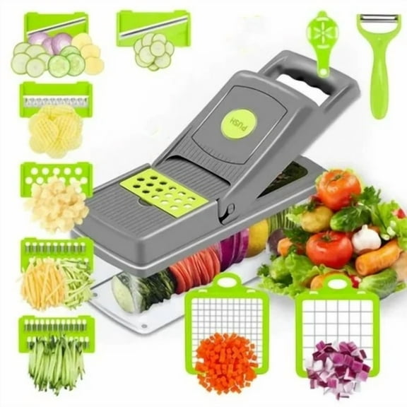 16-In-1 Vegetable Fruit Kitchen Chopper Cutter Food Onion Veggie Dicer Slicer Us