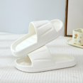 thumbnail image 2 of Wensltd Women Open Toe Slippers Flat Slide Soft Sole Lightweight Wide Width Daily Outdoor Walking Slippers White, 2 of 5