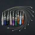 thumbnail image 2 of HOOUN 8PCS Natural Stone Crystal Pendulum Hexagonal Pendant, 2 of 5