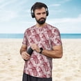 thumbnail image 4 of Wukai Orchids Flowers Print Men's Short-Sleeved Mesh T-Shirt,Quick-Dry Short Sleeve Workout T-Shirt-Small, 4 of 8
