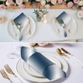 thumbnail image 2 of Ombre Dark Blue Cloth Napkins, Gradient White Abstract Minimalist Stripe Washable and Reusable Dinner Napkins Set of 6, Table Napkin for Kitchen Party Birthday Wedding Hotel Housewarming 20"x20", 2 of 8