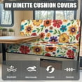thumbnail image 3 of Pzuqiu Colorful Floral Rv Dinette Cushion Cover Universal Rv Sofa Split Seat Cover Stretch Easy Installation Camper Cushion Slipcover Available for All Seasons, 3 of 7