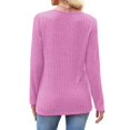 thumbnail image 3 of Yokua Womens Sweaters Casual Long Sleeve Scalloped Trim V Neck Lightweight Ribbed Knit Tunic Shirts Pullover Sweater Tops, 3 of 9