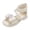 White, variant on Girls' Sandals Kids Girls Boys Sandals with Cork Footbed Adjustable Strap Toddler Casual Slides Sandals Open Toes Flat Size 4,(Pink Big Kids 4)
