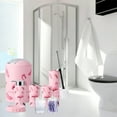 thumbnail image 5 of 8-Piece Bird Print Bathroom Accessories Set - With Trash Can, Toilet Brush, Toothbrush Holder, Lotion Soap Dispenser, Soap Dish, Toothbrush Cup, Cotton Swab Holder, 5 of 6