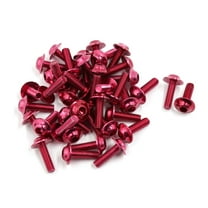 Unique Bargains 40Pcs Red M6 Hexagonal Bolts Screws for Motorbike Sportbikes Fairing Bodywork