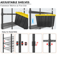 thumbnail image 4 of Legooin 72"W x 18"D x 72"H Garage Storage Rack Height Adjustable Shelving Unit for Industrial Residential Storage 2000lbs Load Capacity, Black, 4 of 7