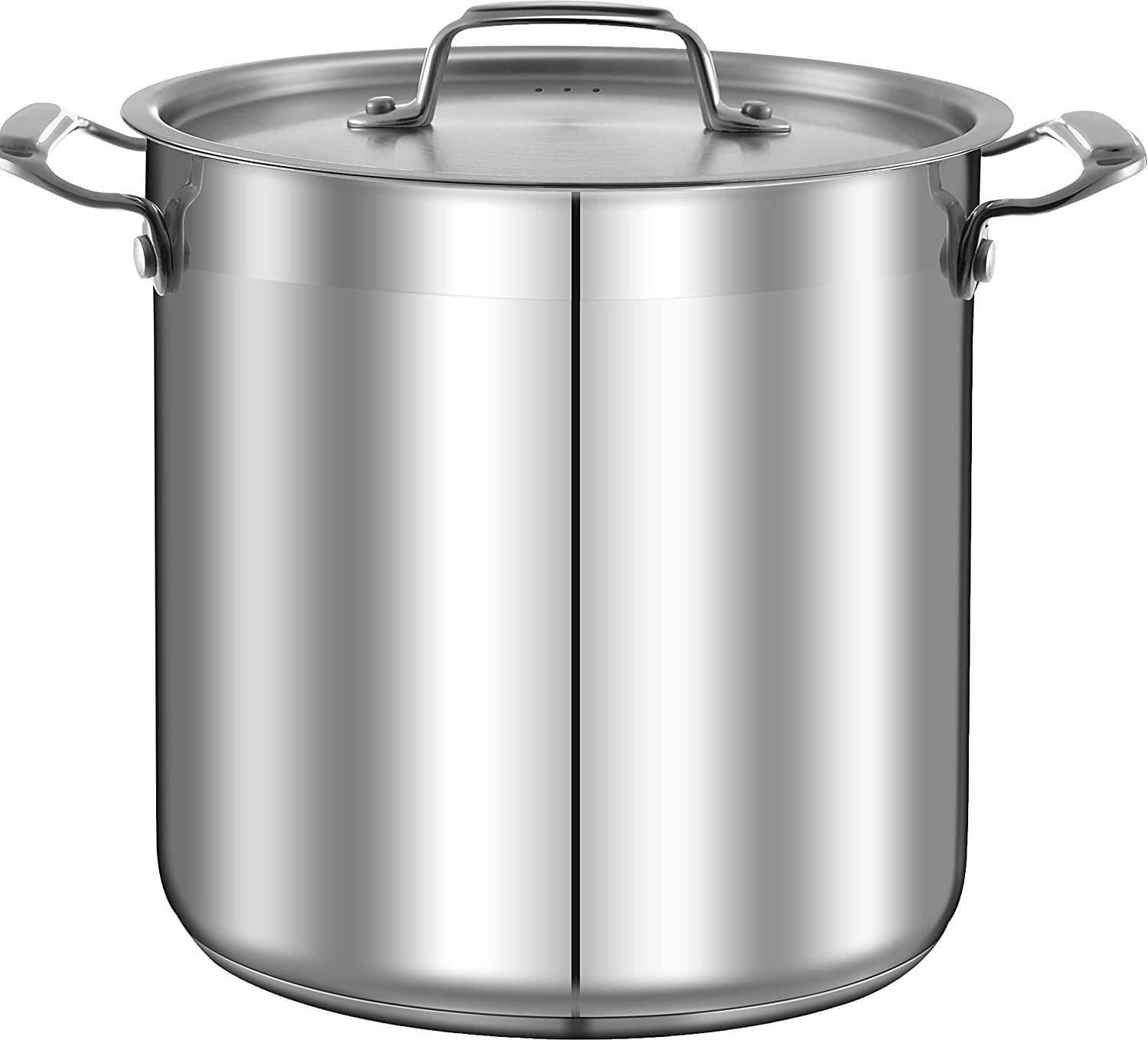 16Quart Stainless Steel Stockpot 18/8 Food Grade Heavy Duty Large Stock Pot for Stew