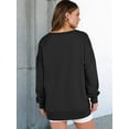 thumbnail image 4 of Women'S Oversized Sweatshirts Long Sleeve Tunic Shirts V Neck Loose Pullover Tops 2025 Trendy Fall Teen Girls Outfit Black XXL, 4 of 5
