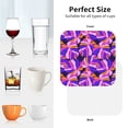 thumbnail image 6 of Lsque Tropics Leaf Pattern 4" Drink Coasters Set of 4, PVC Leather Absorbent Coasters, Table Coaster Set Decorative Coffee Cup Coasters Housewarming Gift -Square, 6 of 6
