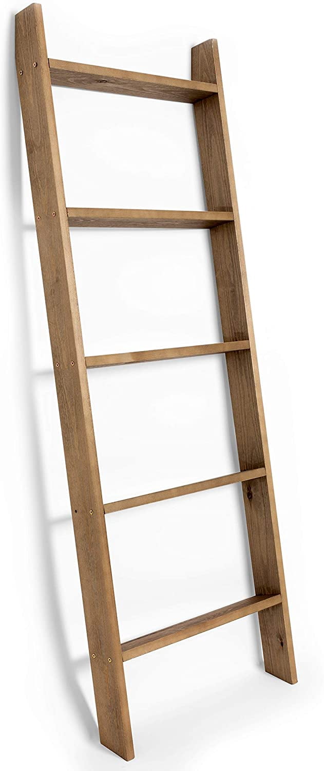 Ilyapa Blanket Ladder for The Living Room Rustic Decorative Quilt