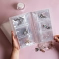 thumbnail image 6 of Transparent Jewelry Storage Book, Portable Travel Jewelry Organizer Storage Book for Rings, Necklace, Bracelets, Earrings (84 Grids + 50 Thicken PVC Bags), 6 of 6