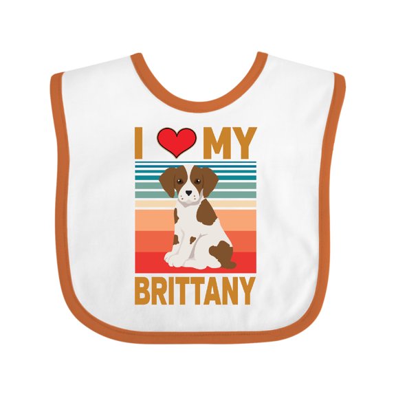 Inktastic Brittany Spaniel Dog Boys or Girls Baby Bib
