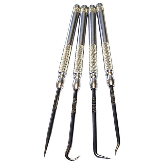 King Tool K4Ps 4-Piece Aluminum Handle Pick Set