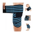 thumbnail image 1 of Rodillera Elástica Vendas 1 Par Bandas Deportiva Rodilla Gym azul/negro, 1 of 2