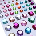 thumbnail image 5 of Self-adhesive Acrylic Crystal Rhinestone Jewels Gems Sticker Sheets Assorted Colors Various Shapes (Multicolor Type 1), 5 of 5