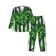 thumbnail image 1 of Balery Palm Greenery Pijama para Hombre de Dos Piezas con Manga Larga, Conjunto de Dormir y Descanso Suave con Bolsillos-Small, 1 of 7