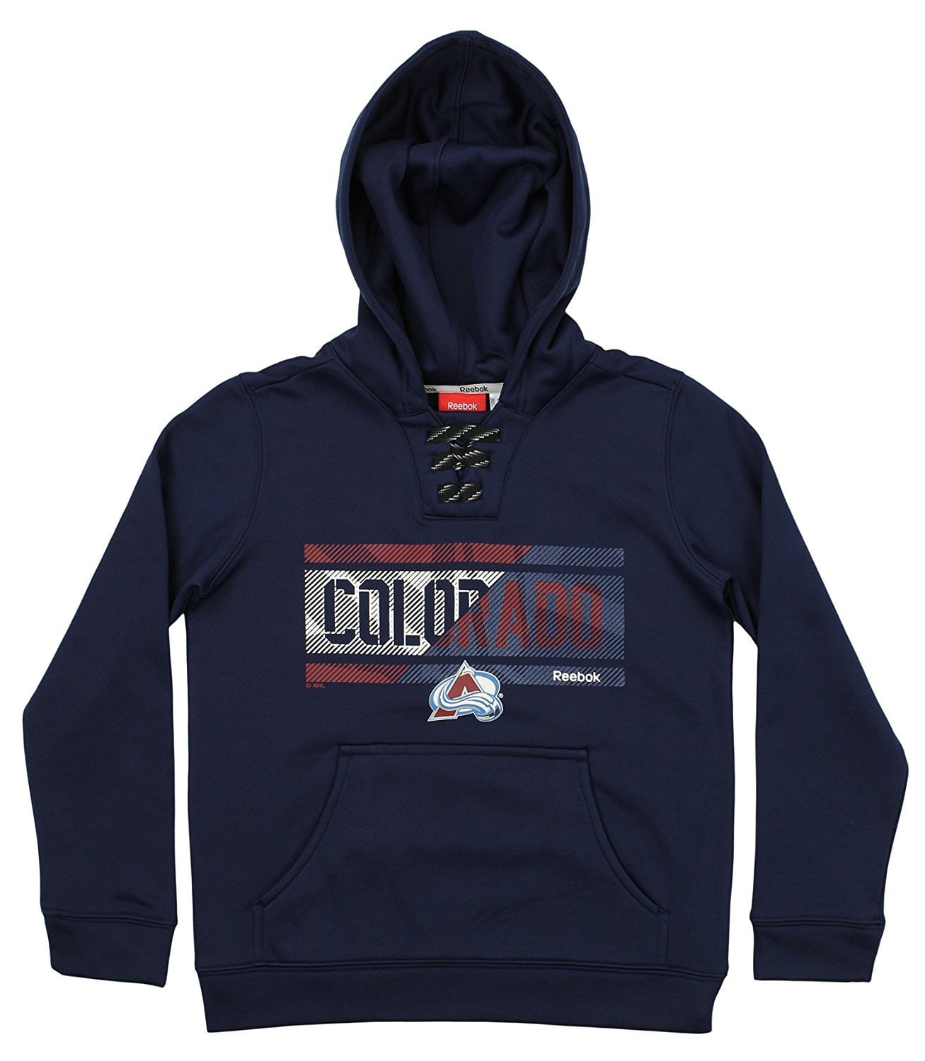 Reebok NHL Youth Colorado Avalanche Hockey Hoodie, Navy by