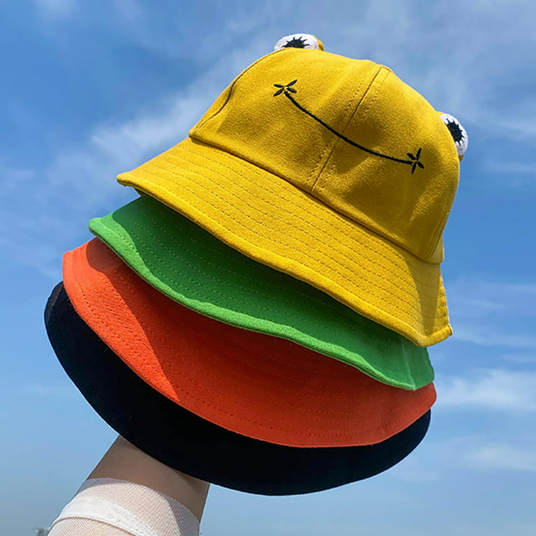 Mchoice Hat Women Cute Animal Hiking Beach Fishing Cap Hats Photography  Bucket Hat Frog hat sun hats for women on Clearance