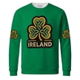 thumbnail image 4 of Men's St. Patrick's Day Ireland Shamrock Sweatshirt Long Sleeve Casual Pullover, 4 of 5