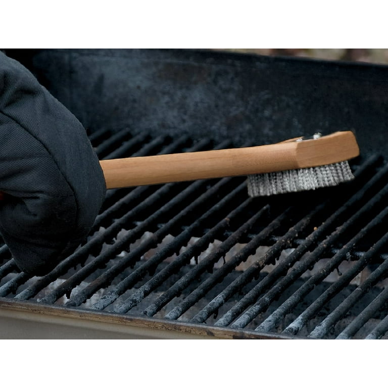 Weber Stainless Steel Wood Grill Brush 18 inch.