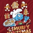 thumbnail image 2 of Smurfs Smurfy Christmas Cookies Unisex Adult T Shirt, Cardinal, Small, 2 of 5