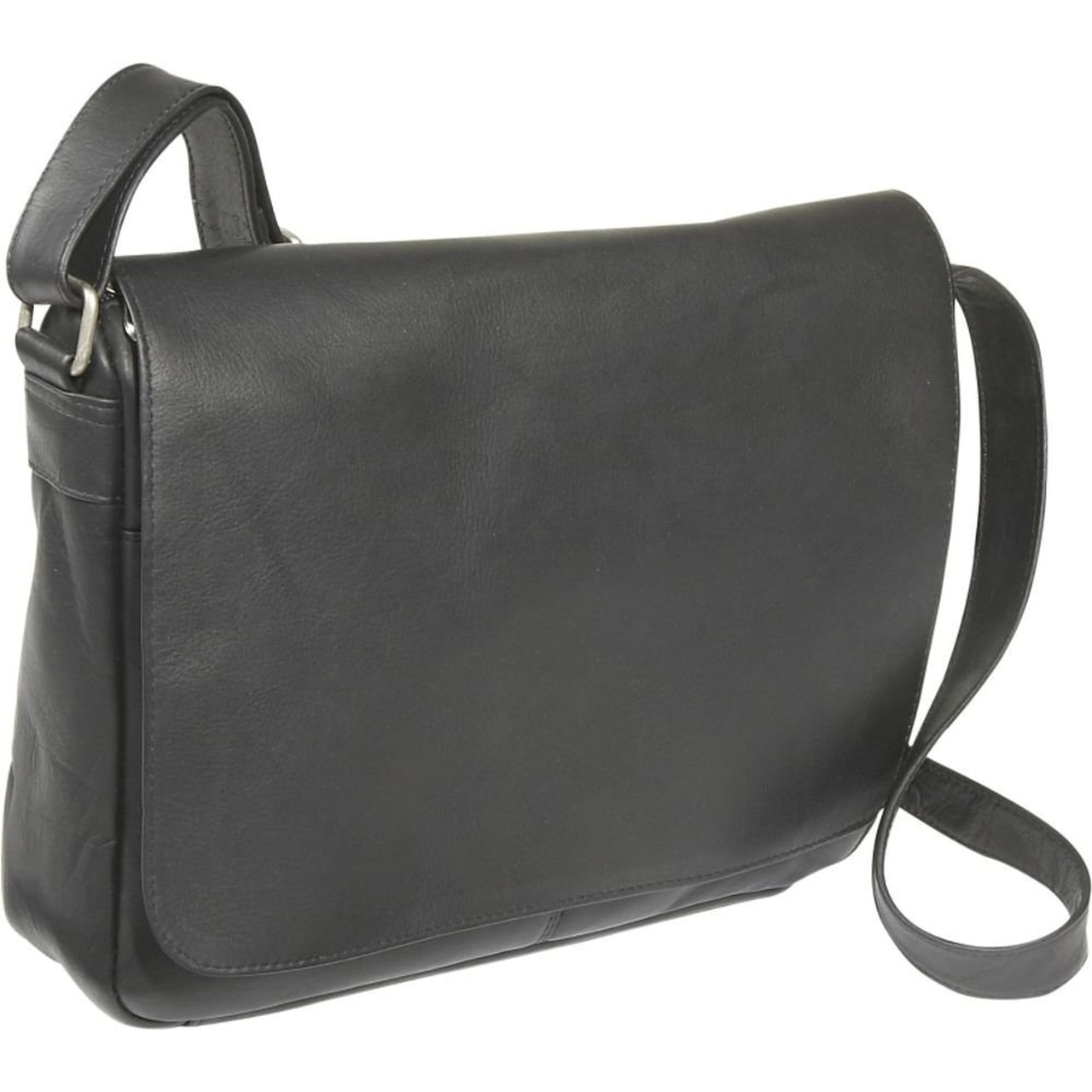 Le Donne Leather Full Flap Over Shoulder Bag H-148R - Walmart.com