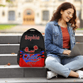 thumbnail image 7 of Jiaoprinted Custom Cheer Cheerleader Backpack Personalized Cheerleading Day Pack with Name Cheer Team Gym Bag for Women, Black Red, 7 of 7