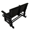 thumbnail image 4 of HDPE Patio Glider with Cupholders, Poly Lumber Weather-Resistant Outdoor Glider Bench, for Patio, Porch, Yard (2-Seater, Black), 4 of 7