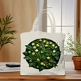 thumbnail image 3 of Stylish Canvas Tote Bag with Green Leaves & Fruits Design on Dark Background - Perfect Reusable Shopping Bag for Parties Travel & Everyday Use, 3 of 6