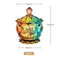 thumbnail image 2 of Frascos de vidrio Joeyan con estampado colorido, 180 ml, con tapa, platos para caramelos, 2 of 7