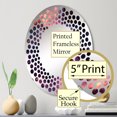 thumbnail image 3 of Designart "Moody Enchanted Nebula I" Abstract Polka Dot Round Wall Mirror - Oval Printed Decorative Mirror - Multiple Color Options, 3 of 5