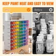 thumbnail image 6 of Qunbio 80 Grids Craft Paint Storage Organizer, Wall-Mountable Paint Holder, Stackable Paint Bottle Organizer Rack for 2 oz Acrylic Craft Paints, 6 of 12