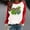 Red, variant on Azrian Shirt Clearance Fashion Women's Spring Patchwork St. Patrick's Day Printed Long Sleeves Round Neck Casual Tee Tops