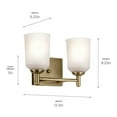 thumbnail image 4 of 45573NBR Kichler Lighting Shailene - 2 Light Bath Vanity Approved for Damp Locations - with Transitional inspirations - 8.25 inches tall by 12.5, 4 of 6