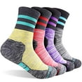 thumbnail image 2 of FEIDEER 4 Paires de Chaussettes de Randonnée pour Femmes, Chaussettes de Loisirs Extérieures avec Coussin Absorbant, 2 of 4