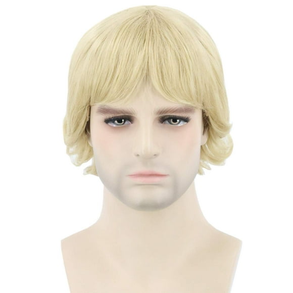 Peluca corta de cosplay rubia para hombre Topcosplay New