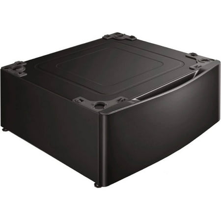 LG - 29" Laundry Pedestal With Storage Drawer - Black Steel