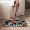 thumbnail image 4 of 1pc Koi Fish in a Hole Absorbent Non-Slip Bathroom Thickened Flannel Rug Decor,Soft,Quick Drying,Suitable For Indoor/outdoor Use,Bathrooms,Bedrooms,Kitchens,Terrace,Laundry Rooms,16"x24", 4 of 9