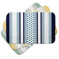 thumbnail image 2 of Simply Daisy 24" x 17" Plush Microfiber Blue Comb Dot Bath Mat, 2 of 5