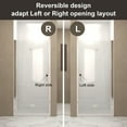 thumbnail image 6 of Shower Door 33-32 "x 72" Bifold Shower Door, 1/4"(6mm) Tempered Glass, Chrome Aluminum Frame, Explosion Proof Film,Glass Shower Door, 6 of 24